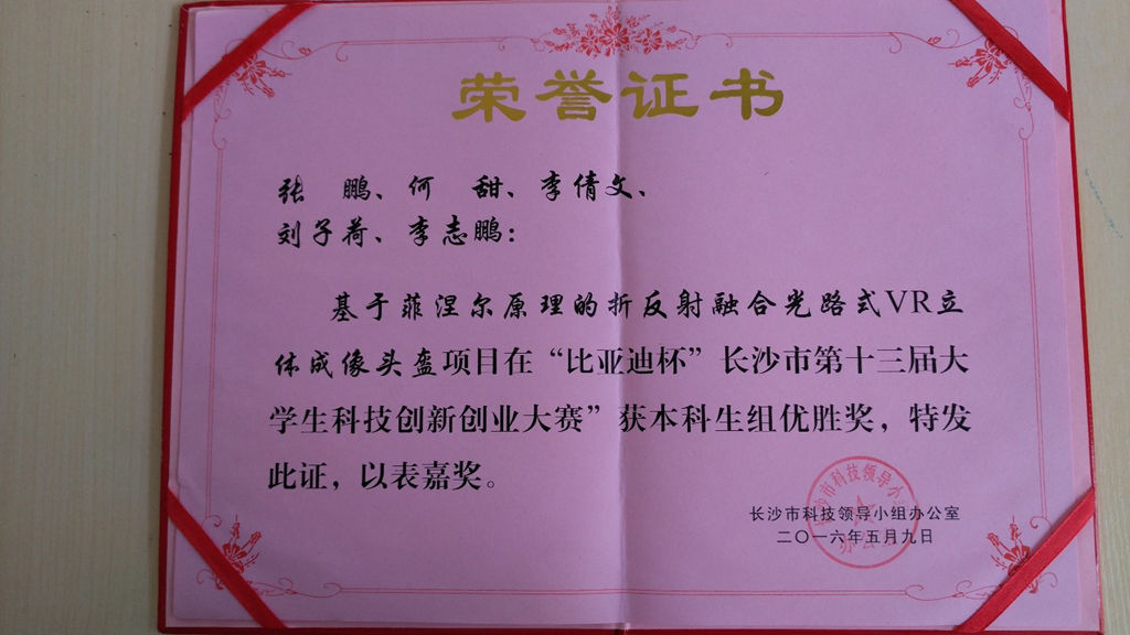 我院学子获长沙市第十三届大学生科技创新创业大赛优胜奖 我院学子获长沙市第十三届大学生科技创新创业大赛优胜奖